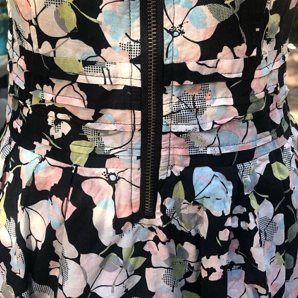 AMERICAN RAG ZIP FRONT FLORAL PRINTED FLOWY COTTON FIT & FLARE M - Picture 11 of 12
